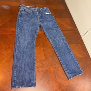 Levi's‎ 501 Mens Jeans 32x30 Medium Wash Straight Leg Button Fly Denim